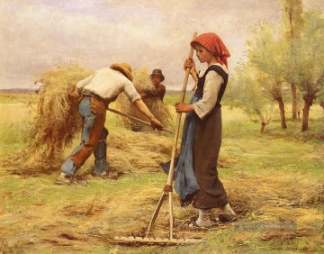  realismus - La Recolte des Foins Leben Bauernhof Realismus Julien Dupre